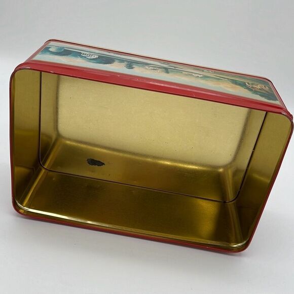 1996 Crabtree & Evelyn London Collectible Metal Tin Box Vintage Vtg Storage Red - Picture 9 of 16